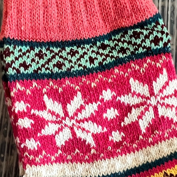 New set of 5 Colorful Patterned Knit Socks winter wool hiking boot socks women’s - Picture 5 of 8